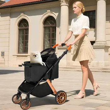 Foldable Pet Dog Stroller 1