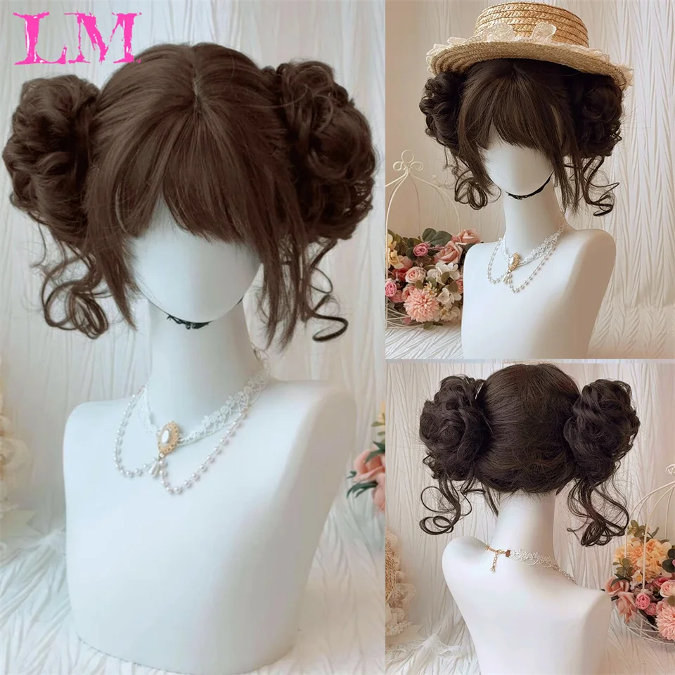 LM Synthetische Ombre Rosa Frauen Synthetische Kurze Gerade Perücke Anime Spiel Cosplay Flauschige Hitzebeständige Perücke für Tägliche Party – Detail 8