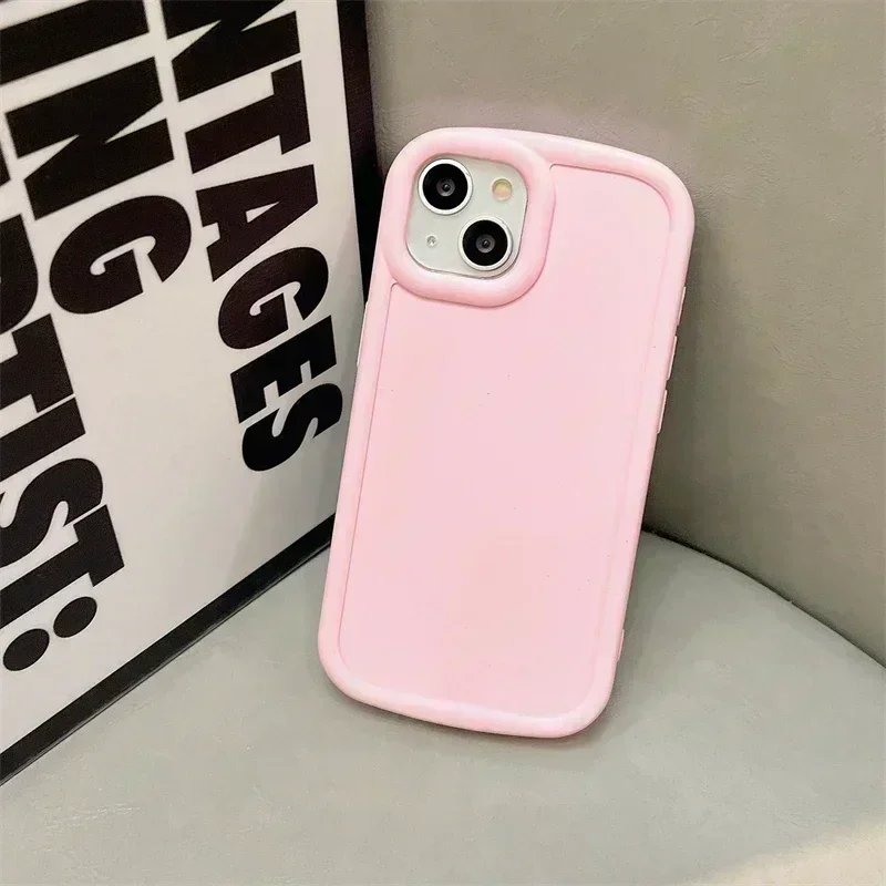 thumbnail image 1 of Funda de teléfono de silicona de color caramelo suave de lujo para iPhone 15 14 13 12 11 Pro Max Plus X XR Xs Max, carcasa trasera a prueba de golpes, 1 of 5
