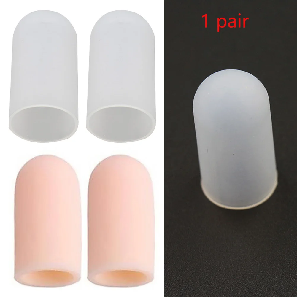Silicone Gel Fingers Cap Fingertip Protector Insulation Finger Guard Anti-skid Hand Care Toe Finger Care Tube Bandage 2 pcs finger protector finger guard