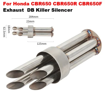 4 Holes Slip On For Honda CBR650 CB650R CB650F Motorcycle Exhaust Escape System Silencer Eliminate Noise Muffler DB Killer