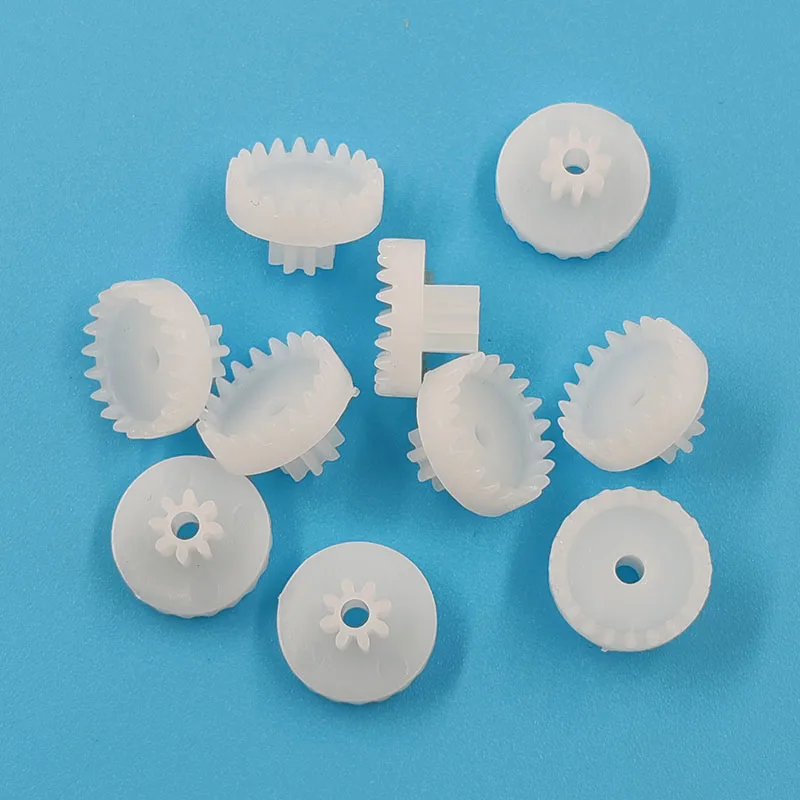 C20082A 0.5M Double-layer Plastic Crown Gear 20+8 Motor Fitting Parts DIY Toy Model Accessories
