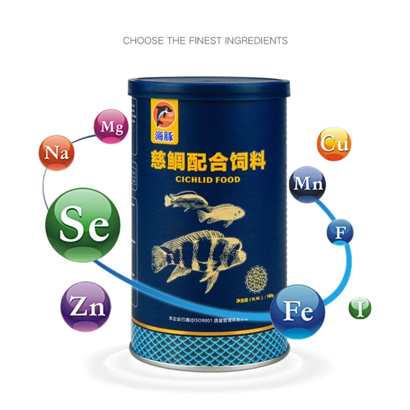 

180 г/банка, декоративные цихлистные гранулы, золотой Рыбка, карп, мелкие, средние зеркальные кормы для аквариума