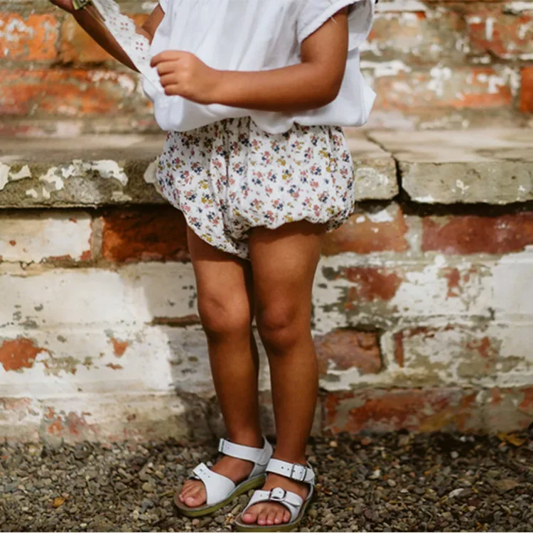 Baby Girl Summer Toddler Girls Bloomers Cotton Linen Loose Fresh Style Shorts Ruffle Flower LCC
