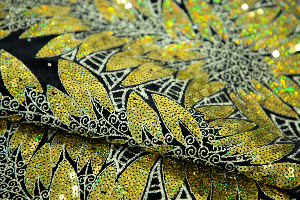 Kalume African Tulle Lace Fabric Sequins 2025 Nigerian Tulle Velvet Lace Fabric Tissue Fabric for Party Sew Cloth F3576