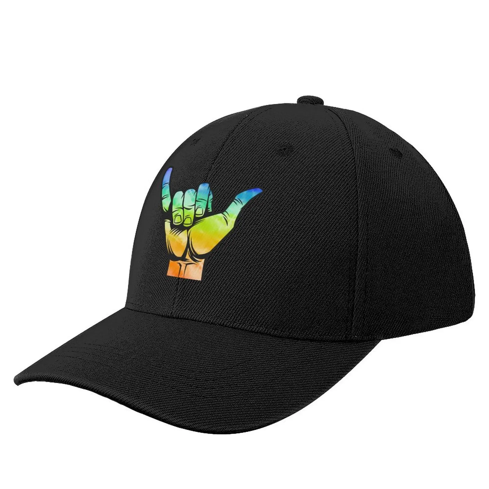 

Tie dye Shaka shuckas hang loose surf sign Baseball Cap Mountaineering Golf Cap New In Hat Hats Woman Men's
