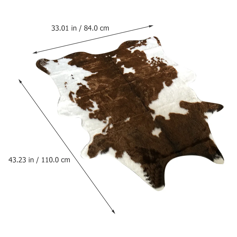Simulated Cow Pattern Plush Carpet Home Floor Cushion Irregular Rug Bedroom Decorative Household Children's plush rug decorative carpet plush carpet floor cushion