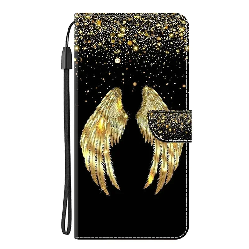 Elegant Leather Flip Wallet Phone Case with Magnetic Stand - Cute Design