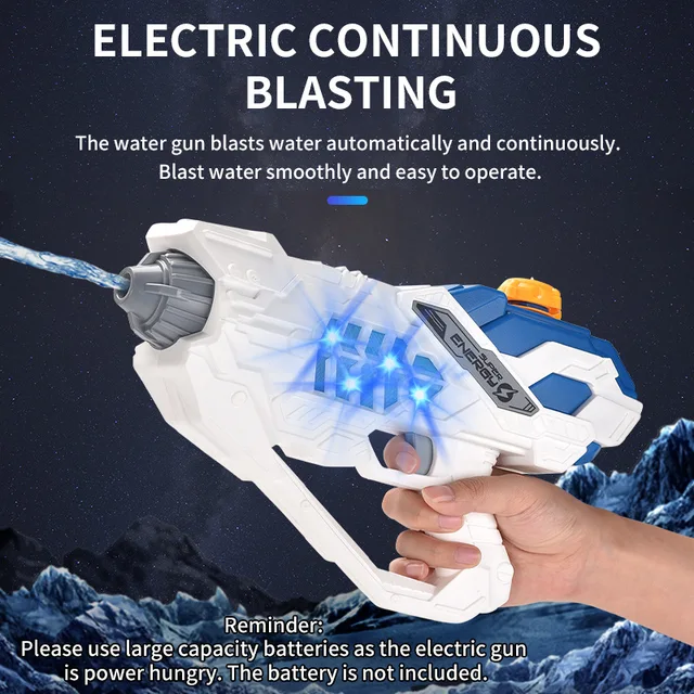 Electric Water Gun High Pressure Spray Pistol Outdoor Children Beach Swimming Pool Battle Games Water Blaster Squirt Gun for Kid 3