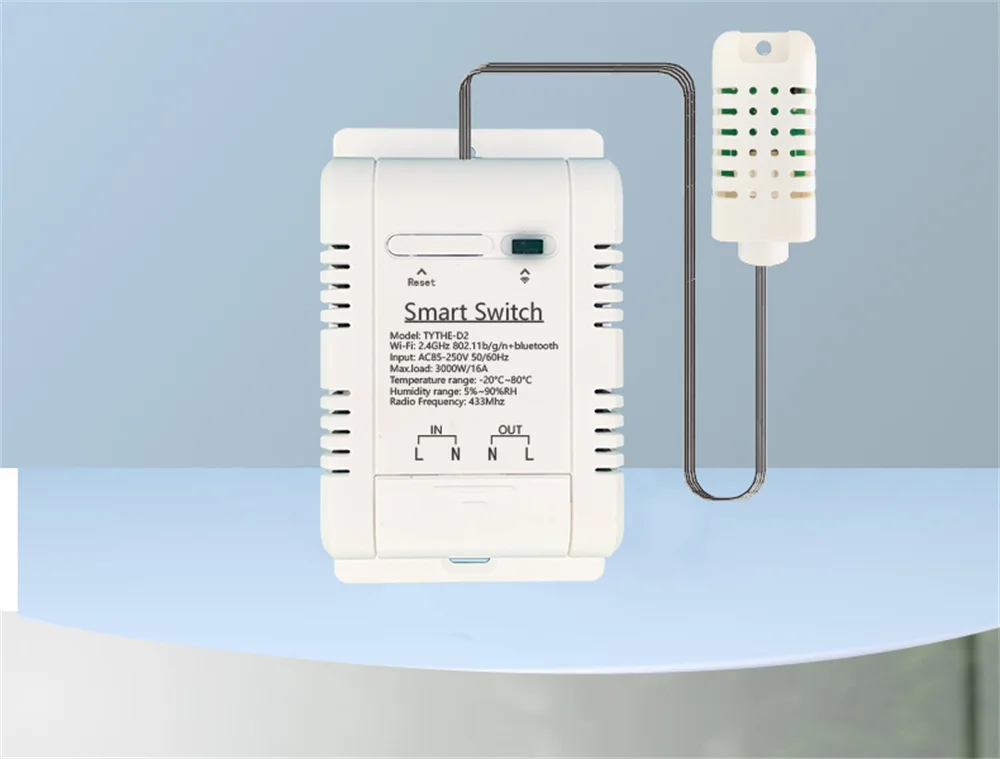 WiFi TH-16 Switch Tuya Wireless Control with Power Consumption Monitoring Temper