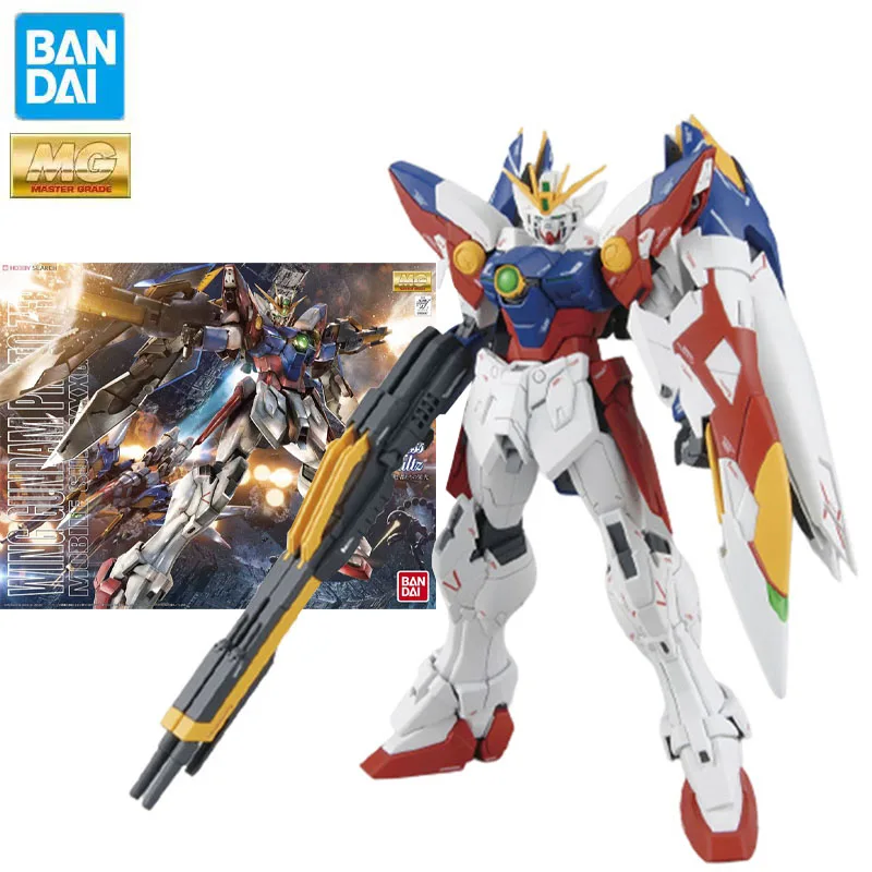 

Bandai Genuine Gundam Model Garage Kit MG Series 1/100 XXXG-00W0 Wing Zero EW Anime Action Figure Toys for Boys Collectible