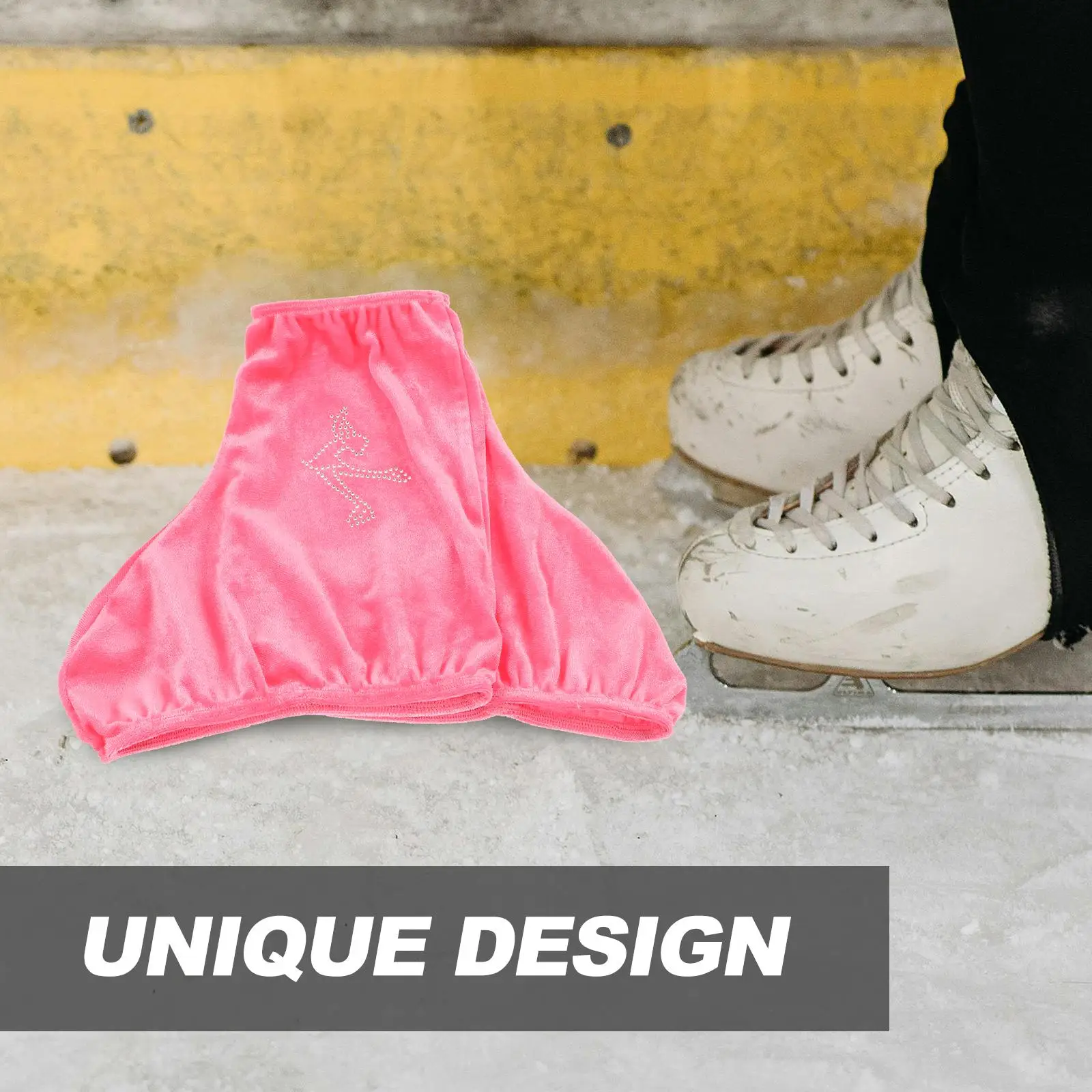Roller Skate Covers Ice Skating Shoe Protectors Pink Wear resistant Size L Poly Material Boot Covers For Skates Child