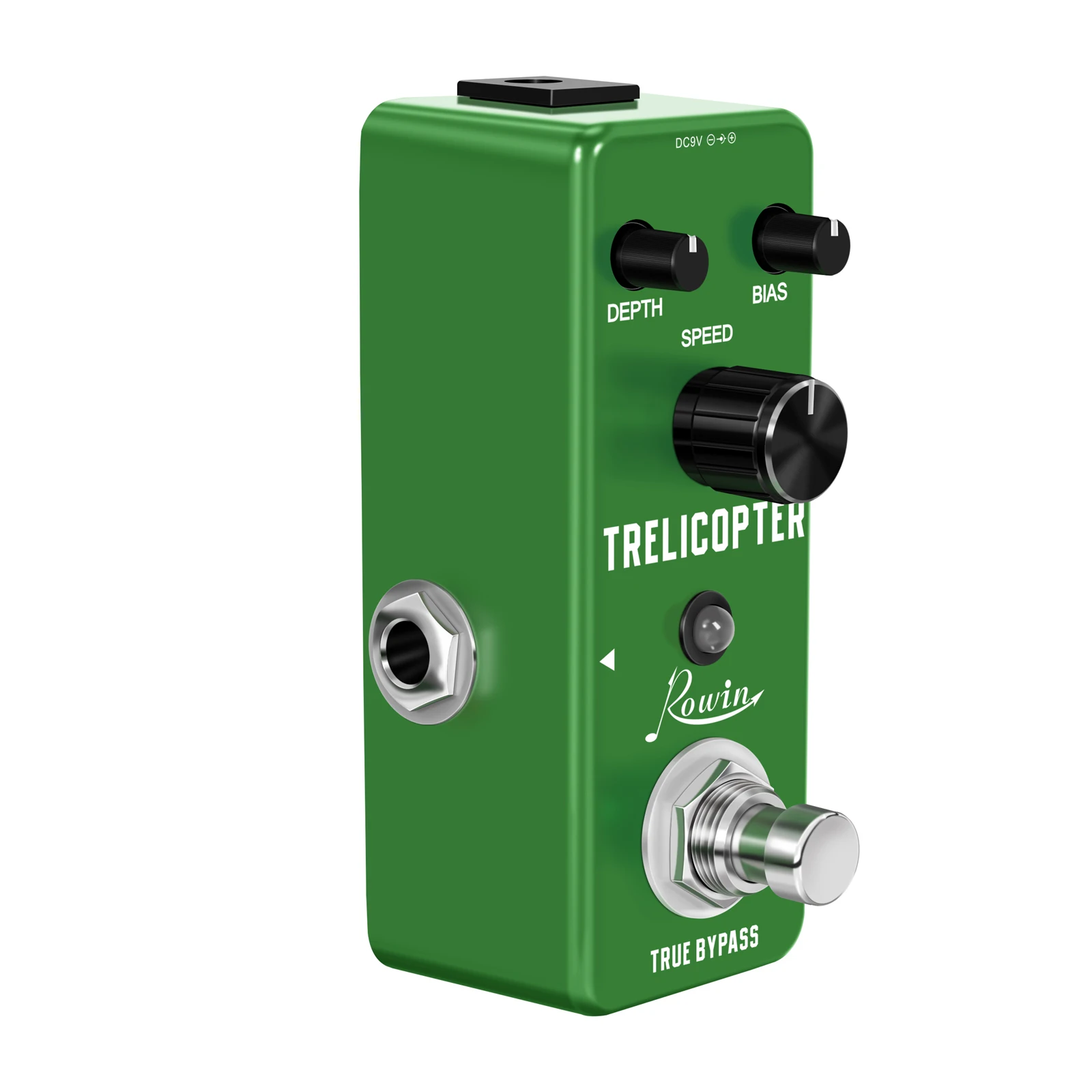Rowin LEF-327 Guitar Trelicopter Effect Pedal Classic Optical Tremolo BIAS Knob Ture Bypass Full Metal Case