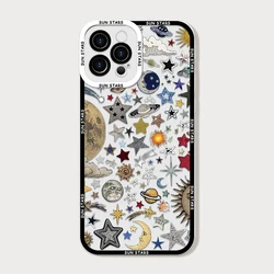Retro Style Sun & Moon Starry Night Phone Case - Soft Protective Cover - Xiaomi POCO M3 (CXS - K1148T2)