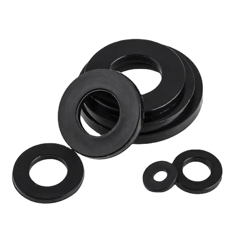 Plastic Washers M2 M3 M24 Black nylon gasket plastic flat gasket washer insulation screw round high temperature resistant
