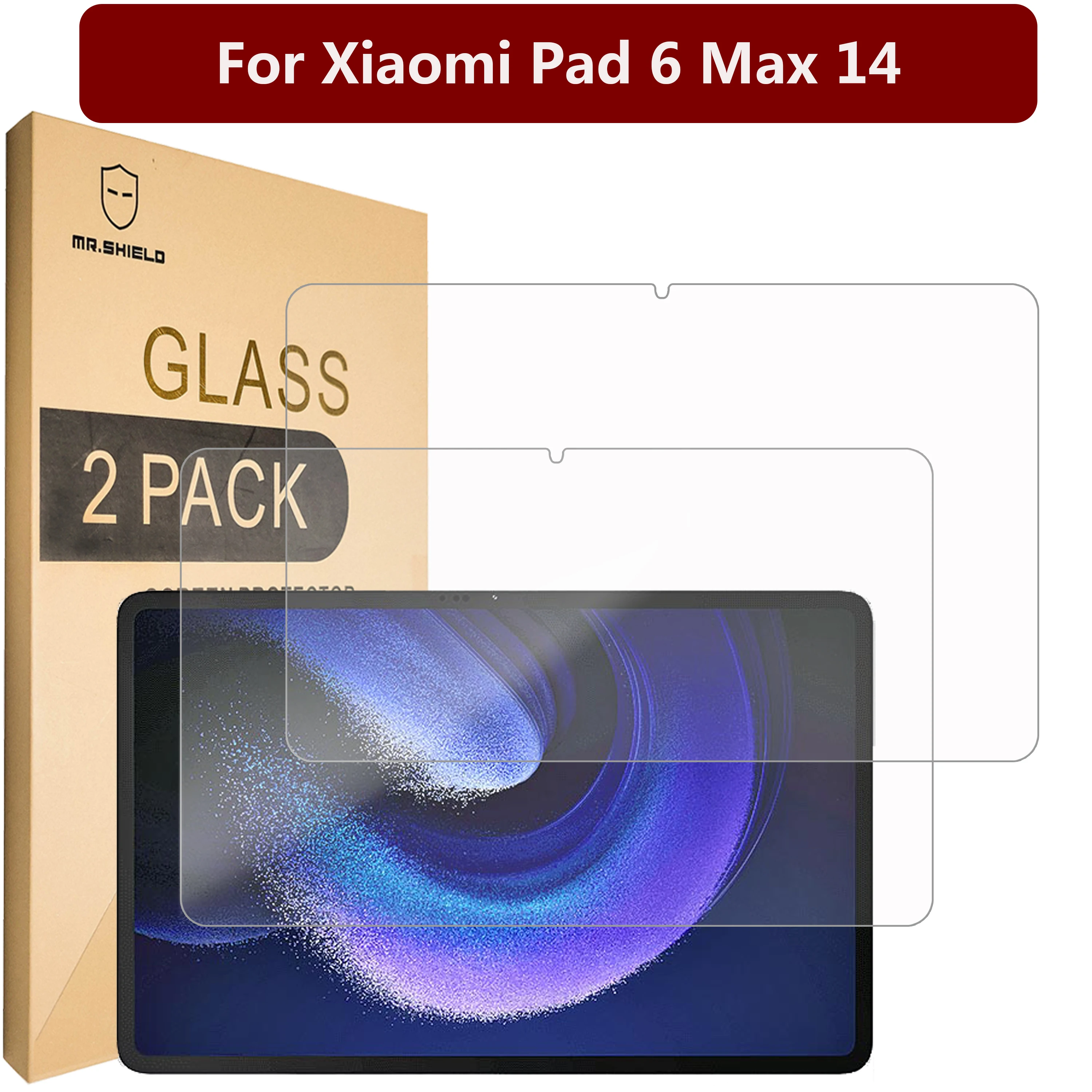 Защитная пленка Mr.Shield [в 2 упаковках] для Xiaomi Pad 6 Max 14 [закаленное стекло] [Японское стекло с твердостью 9H] Защитная пленка для экрана защитная пленка mr shield [в 3 упаковках] для экрана honor x8a [закаленное стекло] [японское стекло с твердостью 9h] защитная пленка для экрана