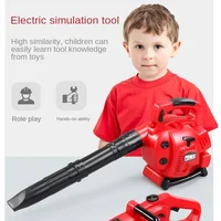 Children Electric Toolbox Pretend Play Toys Baby Simulation Tools Repair Lawn Mower Saw Hair Dryer Toy Maintenance Tool for kid 2