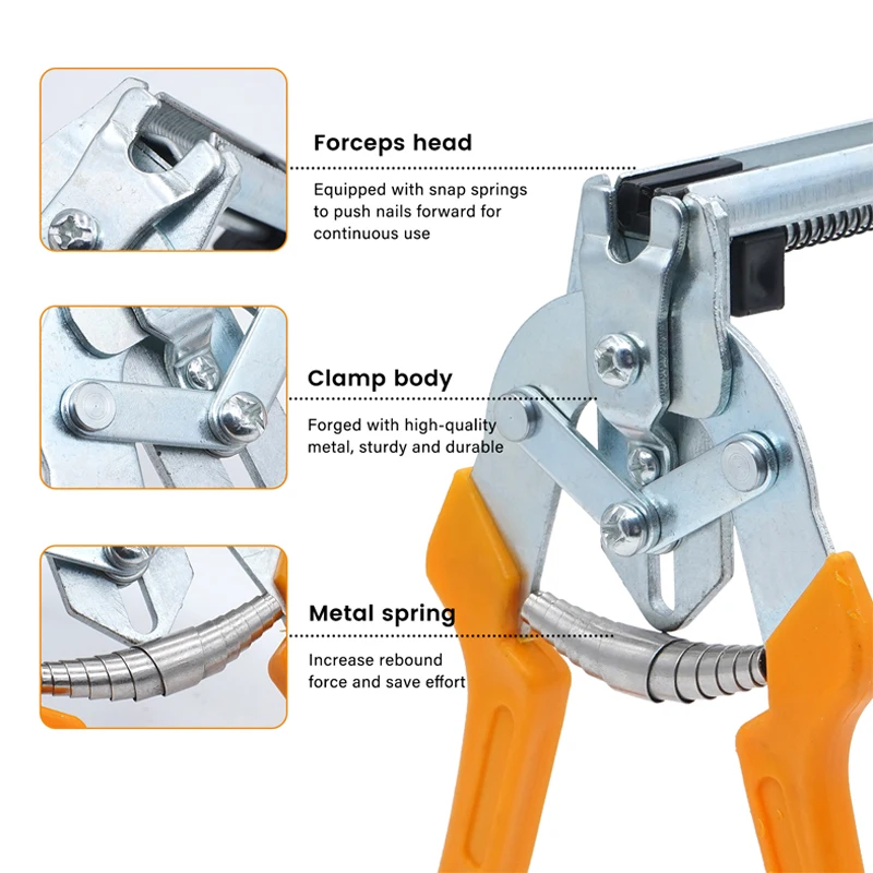 Cage Fastening Clamp Installation Poultry Cage Plier Cage Nails Chichen Rabbit Fox Bird Dog Cage Clamp Installation Tools 3