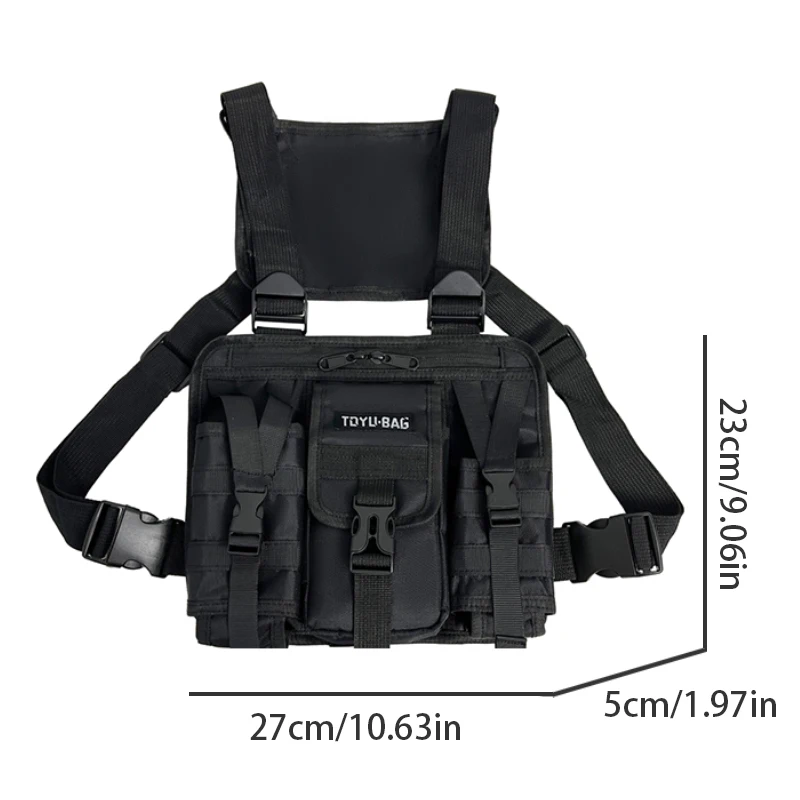Tactical chest equipment bag, practical pocket, multifunctional chest bag, suitable for different scenarios