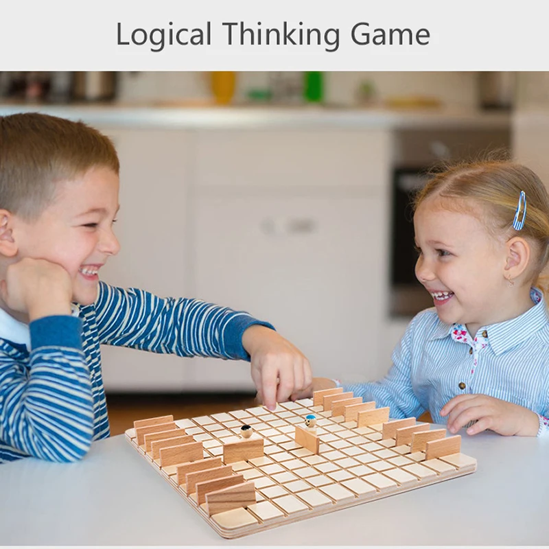 Children Logical Thinking Games Wooden Chess Toys Parent-Child Interactive Board Games Educational Toys For Kids Brain Training 2