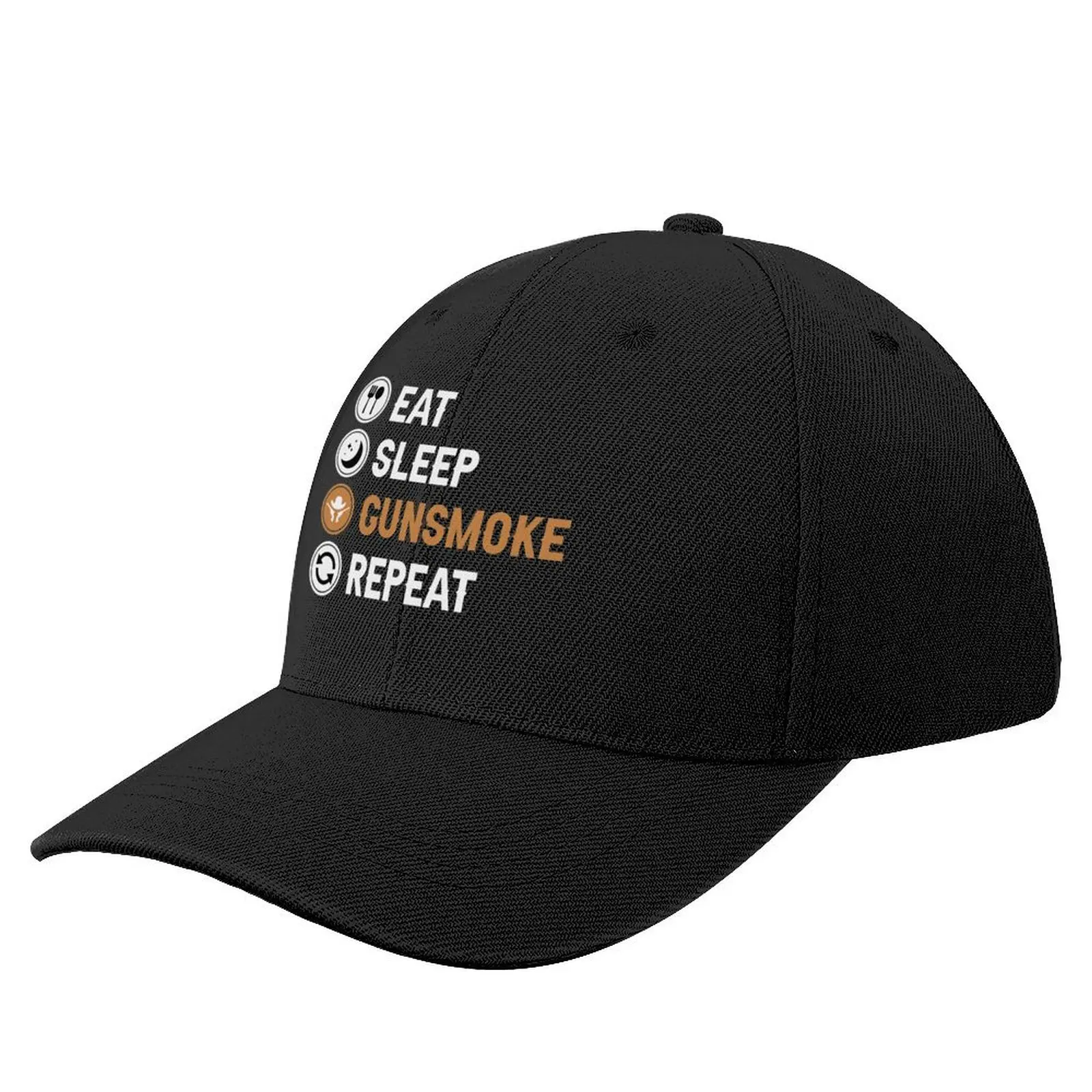 

Eat Sleep Gunsmoke Repeat Baseball Cap Snap Back Hat western Hat |-F-| Golf Men Women's