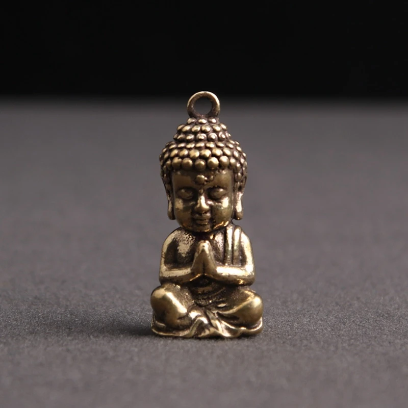 Shakyamuni Buddha Statue Mini Bronze Small Scene Accessories Keychain Tea Table Home Decor | Дом и сад