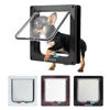 Transparent Thin Cat Door Cat Flap Door with 4 Way Security Lock Puppy Kitten Safety In&out Pet Door Pet Doors and Sliding Door 4
