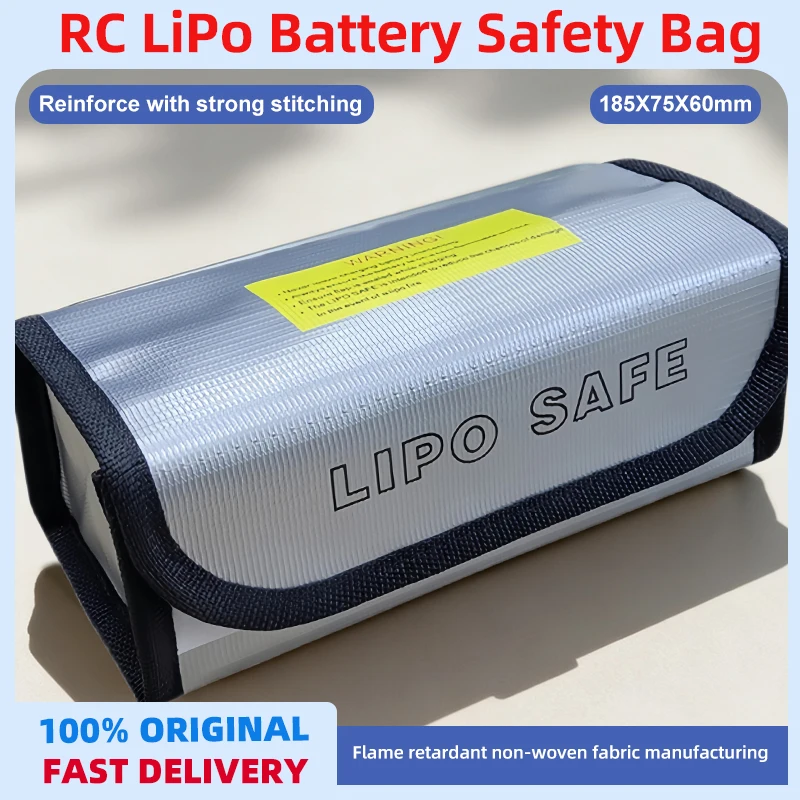 Sac ignifuge batterie LiPo RC 185x75x60mm antidéflagrant protection