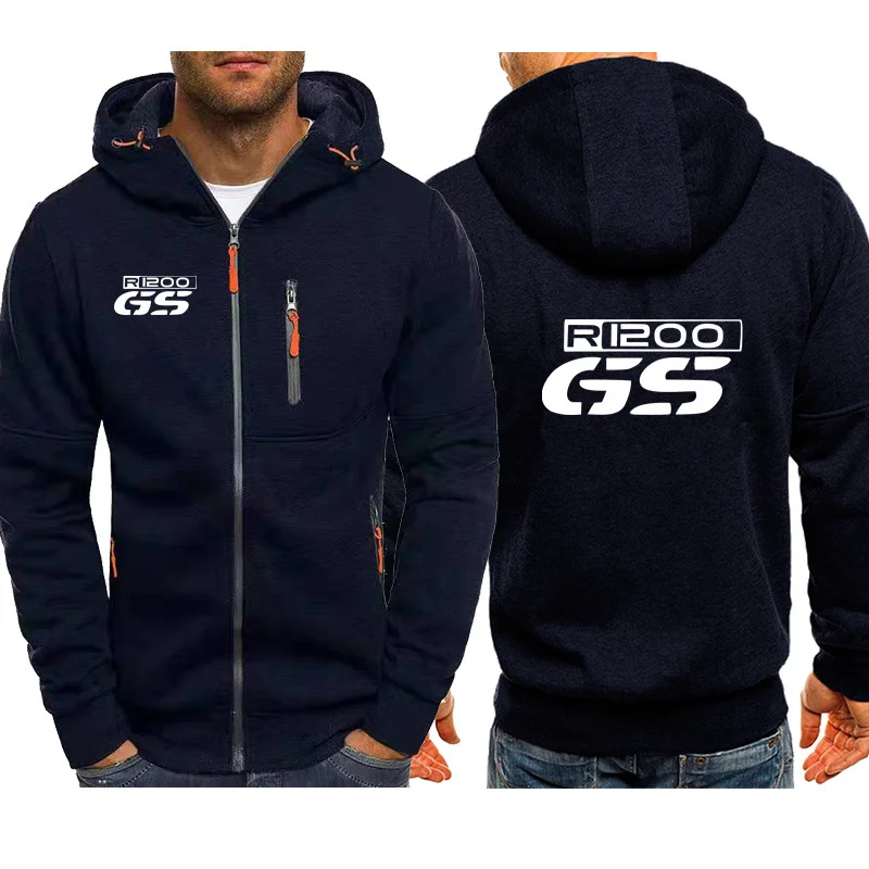 thumbnail image 1 of Sudadera con capucha y cremallera para hombre GS R1200, moda, aventura en motocicleta, R1200 GS, sudadera GS, R 650, 800, 1150, 1200, sudadera con capucha con bandera de F1 para hombre, 1 of 5