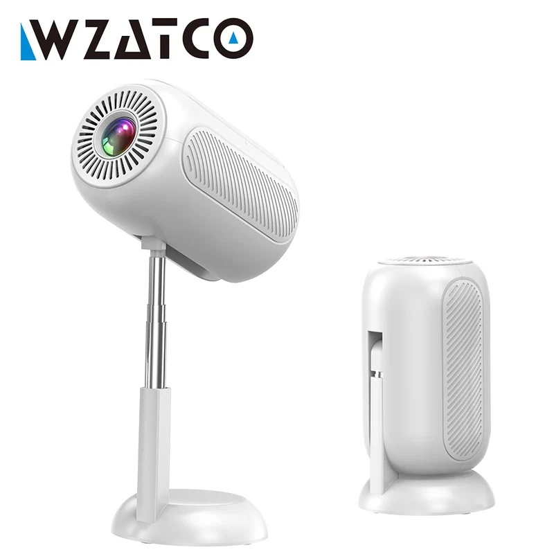 WZATCO T6 Portable Smart Beamer LED Projector Android 11.0 Wifi 1080P Movie Video LCD Projector With Freestyle Ceiling,portable projector,mini projector,video projector