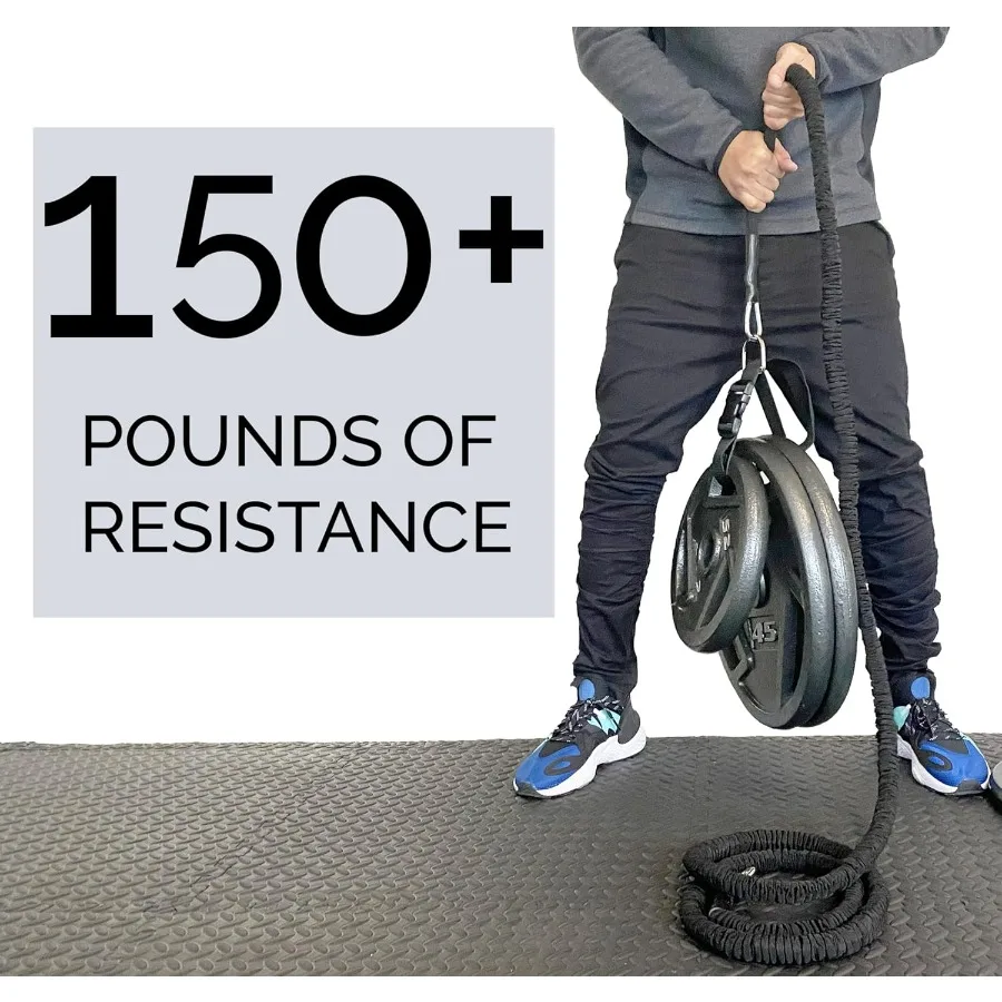 33ft Speed Resistance Band Trainer, 150+lbs Strength (Longest in Market)