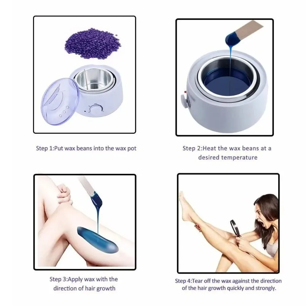 500ML Convenient Depilatory Wax Machine Wax Therapy Machine Beeswax Bepilatory Heater Melting Small Pot Hot