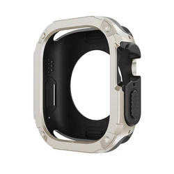 Premium Dual-Layer 2-in-1 Protective Apple Watch Case and Bumper Cover for 40 41mm (Starlight)