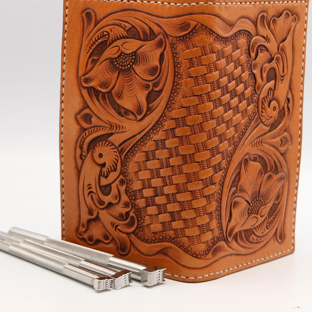Leather Stamp Tool Stamps Carving Basket Stamps: Rope X159 Zhongjiang 304 Stainless streel Stamps
