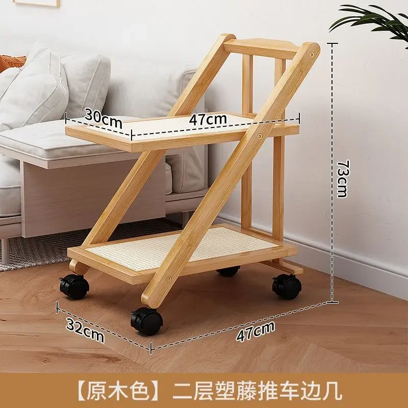 Bedroom Home Foldable Cart Side Table Bedside Table Living Room Sofa Side Cabinet Removable Storage Coffee Storage Rack