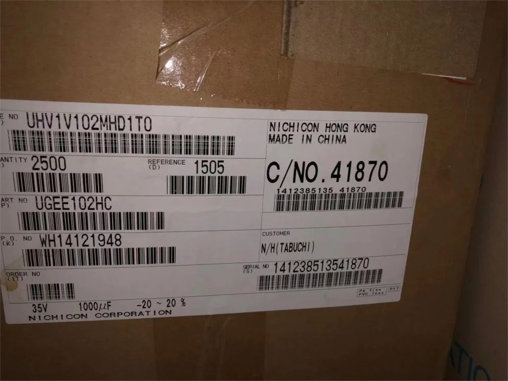1000uF 35V Japan NICHICON HV Series 12.5x20mm High Ripple Current Impedance 35V1000uF Aluminum Electrolytic Capacitor