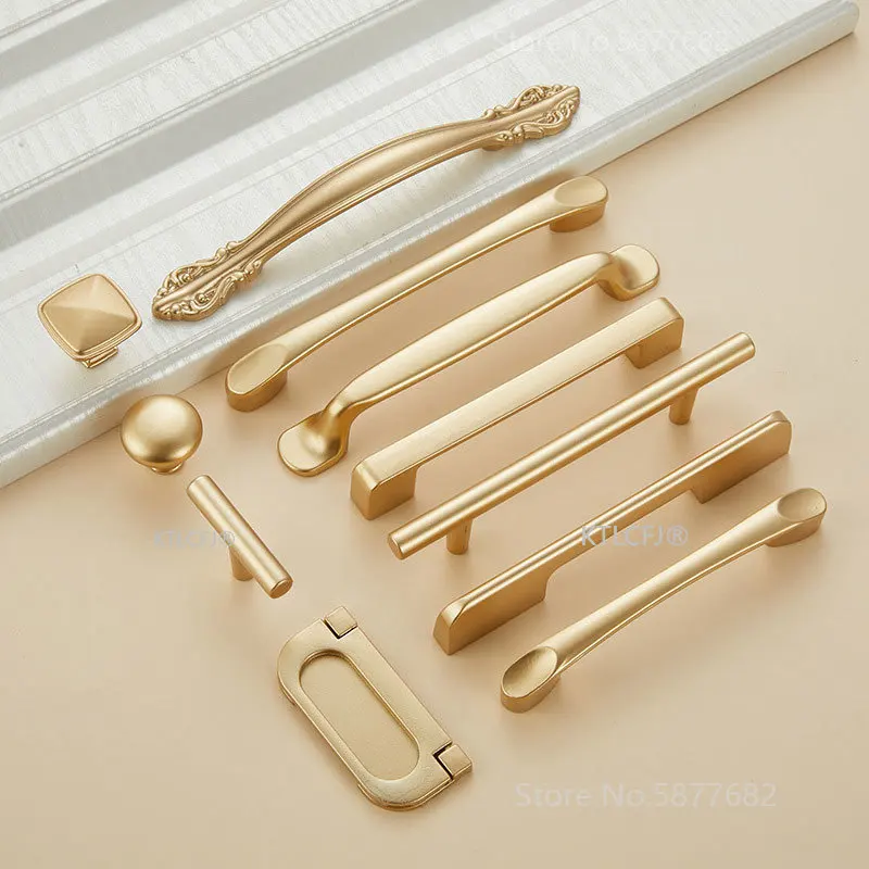 Kitchen Cupboard Knob Square U Type Gold Cabinet Drawer Pull Closet Door Hardware European Fashion Aluminum House Handle furniture handles kitchen door handles ball lever knob