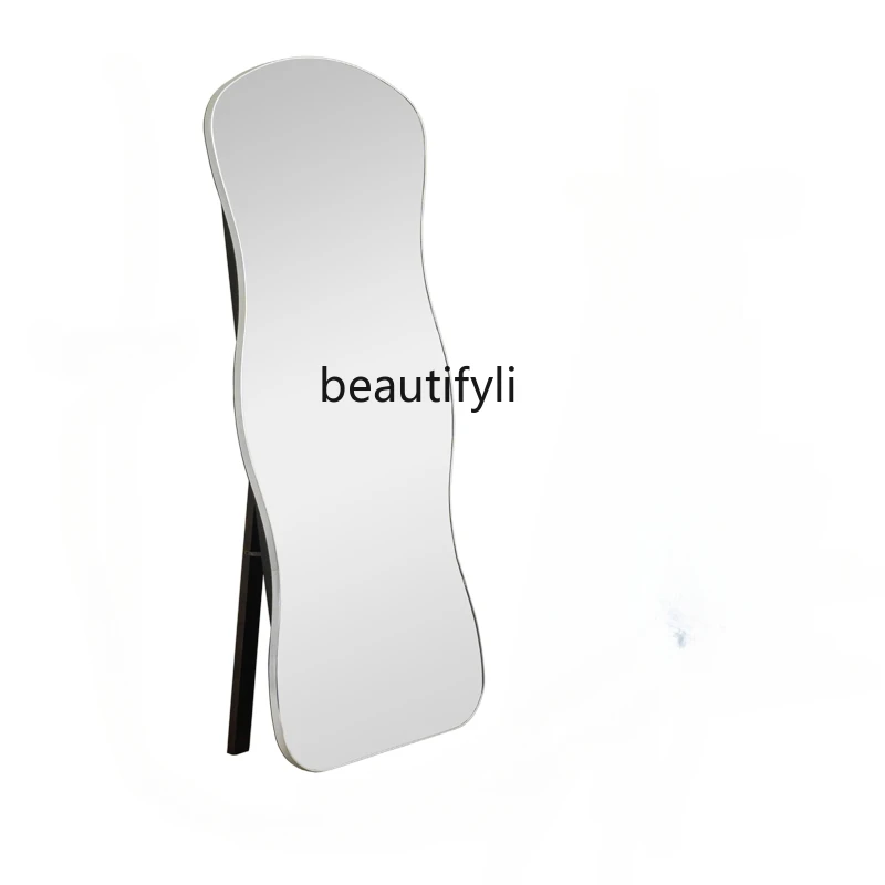 

Full Body Mirror Wave Floor Mirror Clothing Store Fitting Slimming Super White Mirror HD