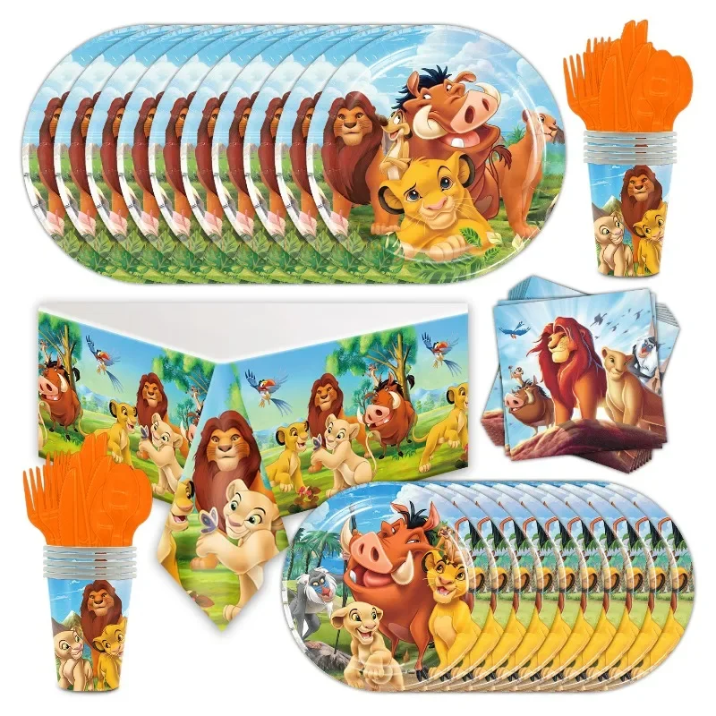 One Piece New Disney Lion King Simba Decorazioni Per Feste A Tema Stoviglie Usa E Getta Tovaglia Per Bambini Ragazzi Decorazioni Per Feste Di Complean