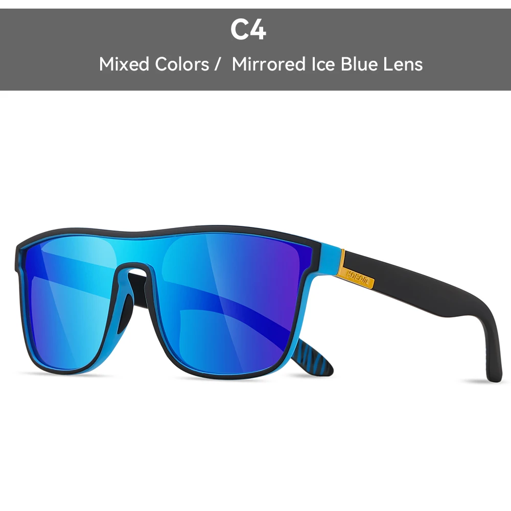 KDEAM Men's Polarized XL Sports Sunglasses with Zipper Case
