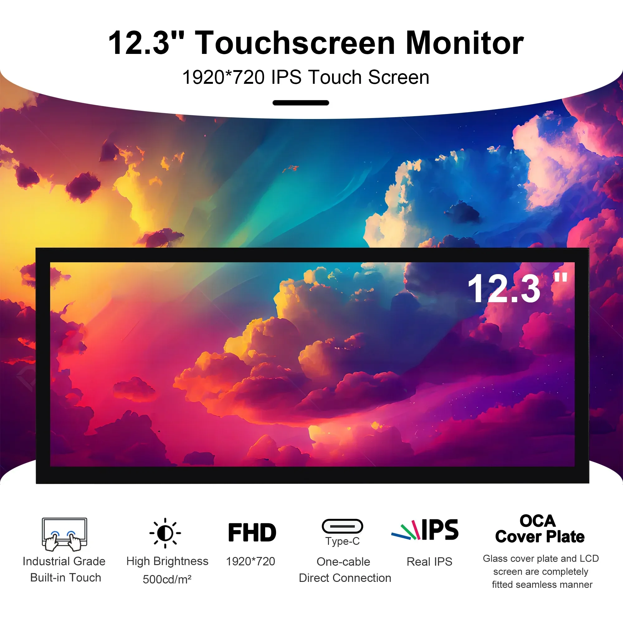 12.1インチポータブルモニタータッチスクリーン 12.1インチポータブルモニタータッチスクリーン、FHD IPSタッチ