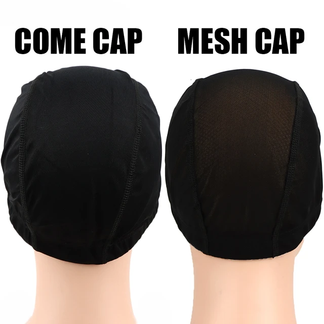 5 Pieces Mesh Dome Wig Cap Stretchy Breathable Spandex Hairnet Black Weave  Cap