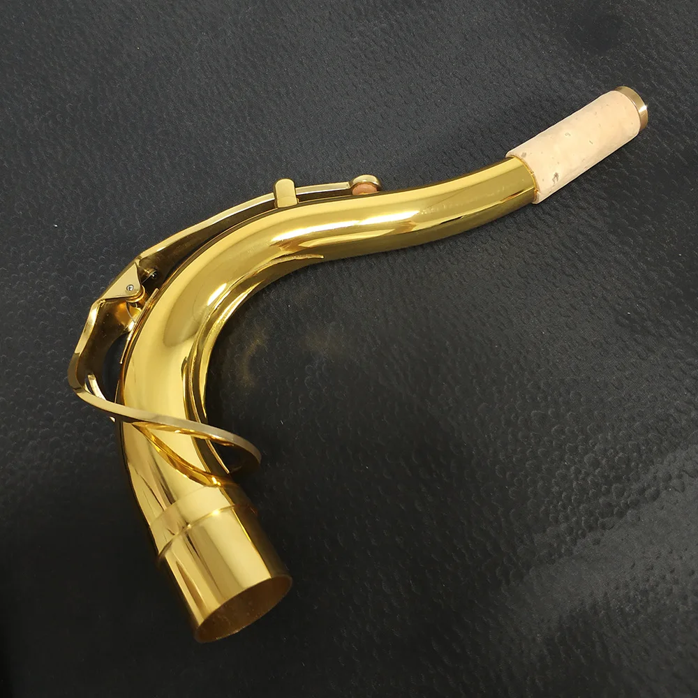

High Quality Gold Plated Wind Instrument Accessories Tenor Saxophone Bend Neck 2.78cm Diameter Gold Brass Saxophone Neck
