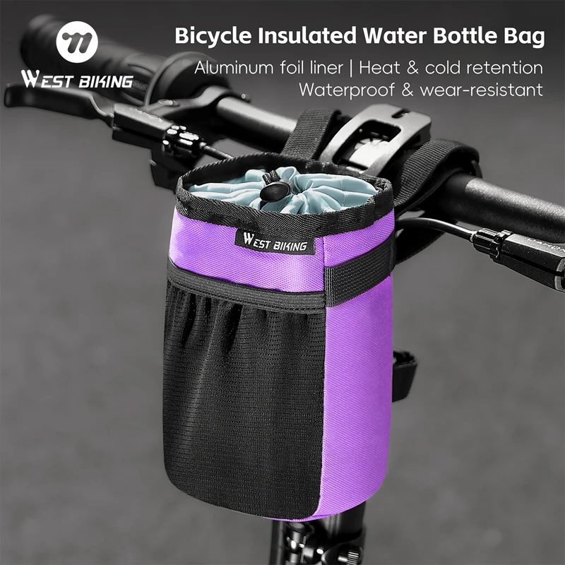 WEST BIKING Bicycle Water Bottle Bag 1L Large Capacity Insulated