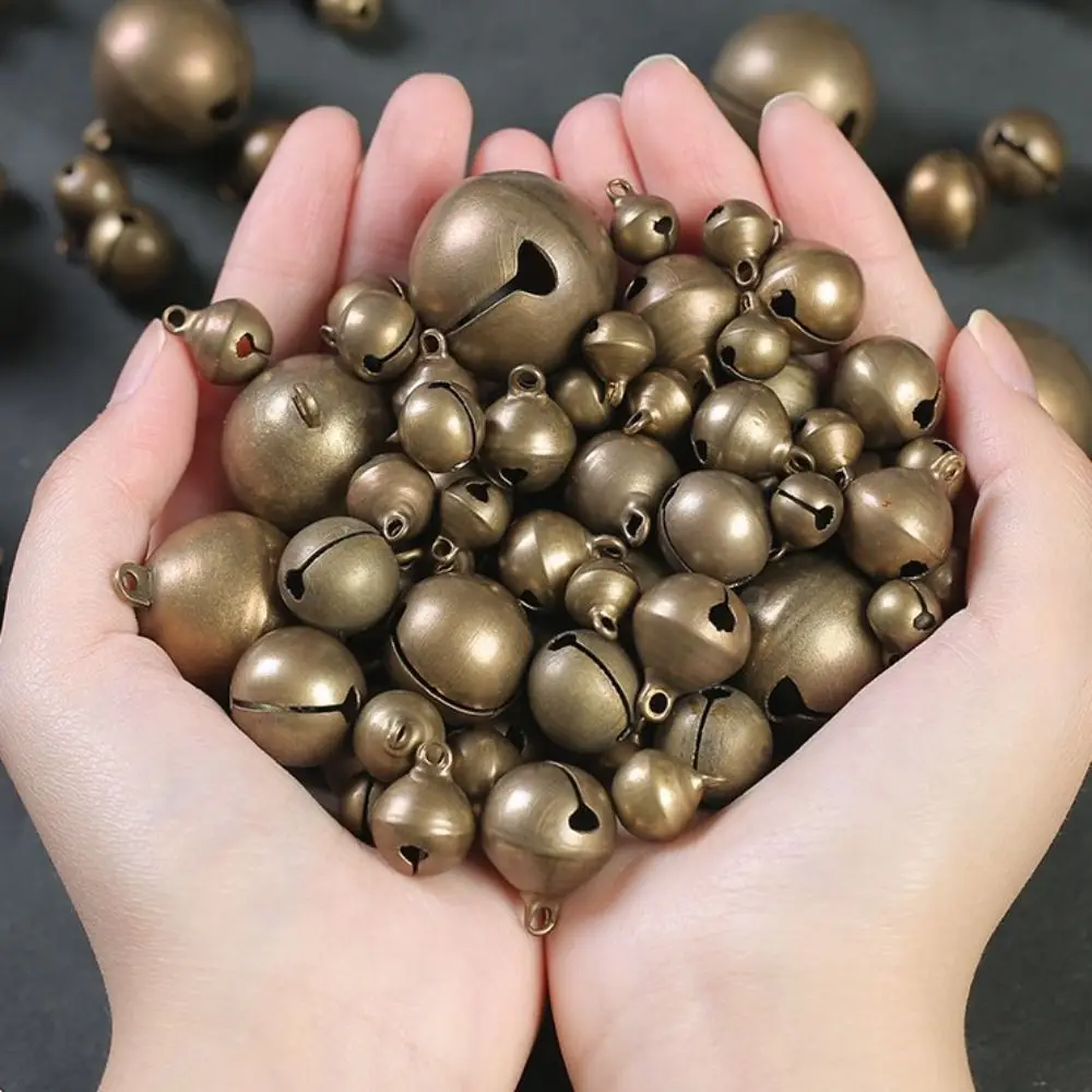 Description Picture 6 of itemChristmas Tree Decorations Bronze Metal Jingle Bells Loose Beads Festival Party Decor DIY Crafts 6/8/10/12/14/16/18/20/25mm