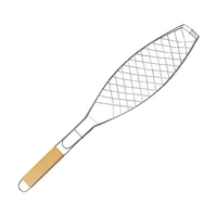 Grillades de poisson pour barbecue, panier à légumes, poignée pliante, antiadhésif, ustensiles de cuisine en plein air, grillades en maille 5