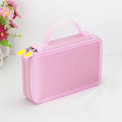 Multifunction Large Capacity Art Pencil Case with Multiple Storage Compartments (Pink-32 Holes)
