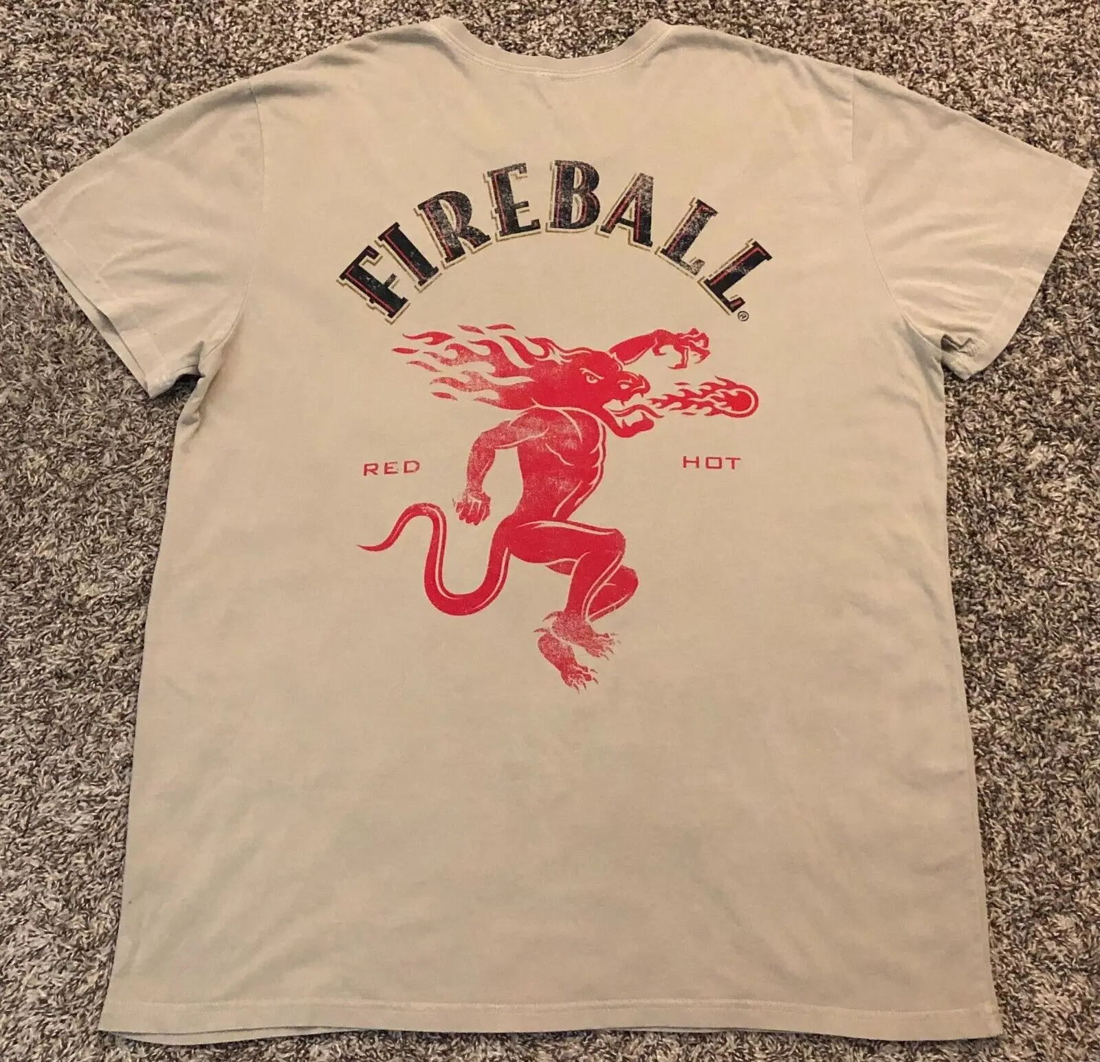 Fireball Whisky Double Sided T-Shirt Marrone Chiaro Da Uomo Taglia Xxl
