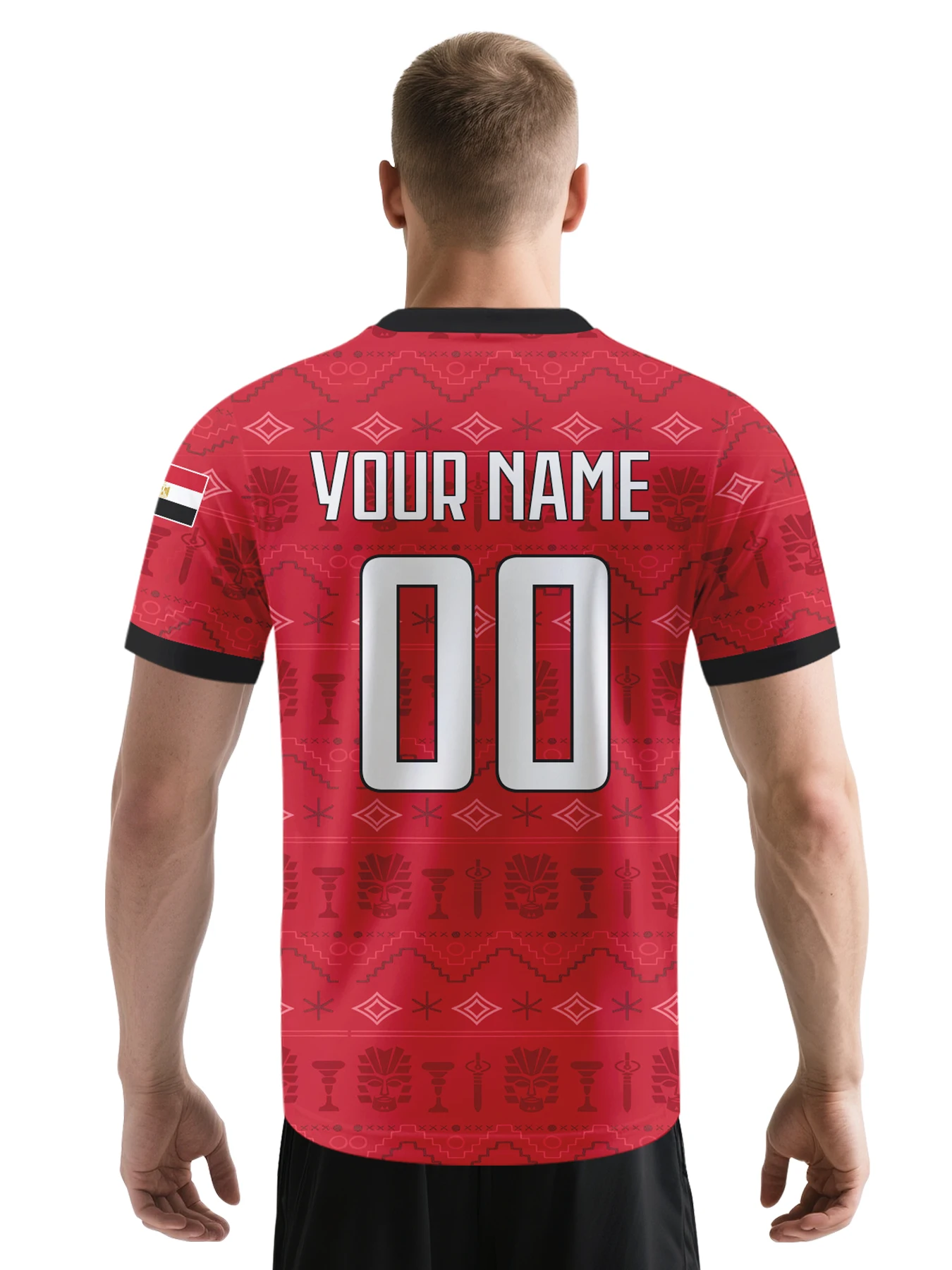 Custom Egypt Football Jersey Personalized with Name Number Breathable V-neck Soccer Team Shirt for Men Youth Women S26353aec753c4a5eb18bb1794a9e969fn