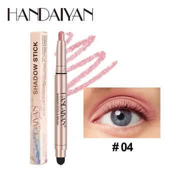 Heallor Double-head Eyeshadow Stick Diamond Shimmer Highlighter Pencil Pearl Pigment Long Lasting Cream Eye Shadow Matte Brush P - Thumbnail 5